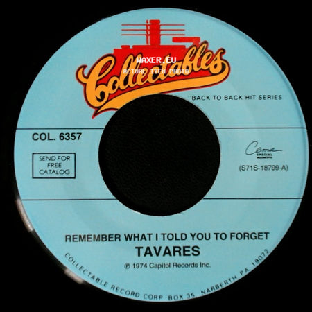 Tavares - Whodunit? / Remember What I Told You To Forget side B