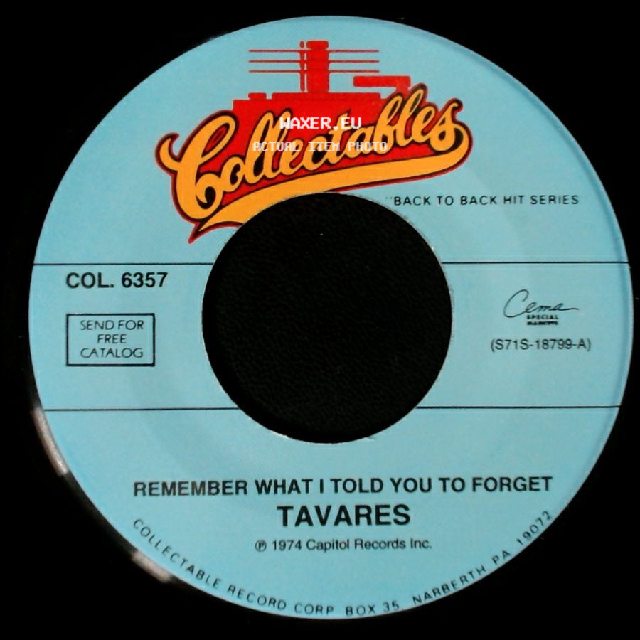 Tavares - Whodunit? / Remember What I Told You To Forget side B