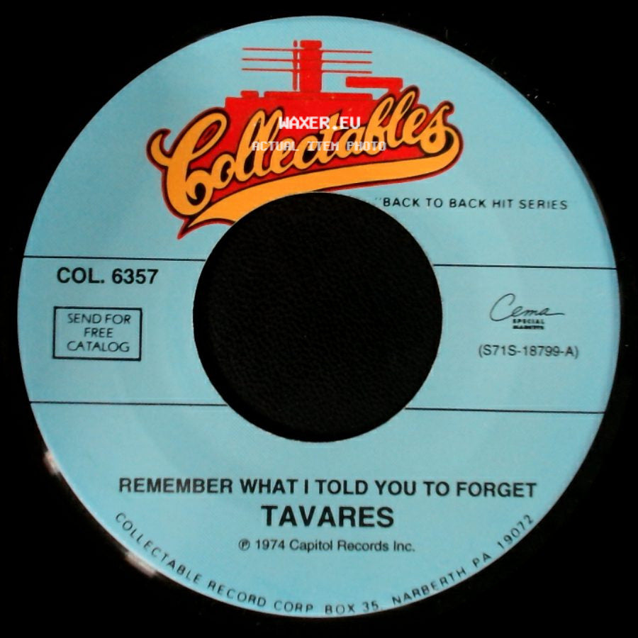 Tavares - Whodunit? / Remember What I Told You To Forget side B