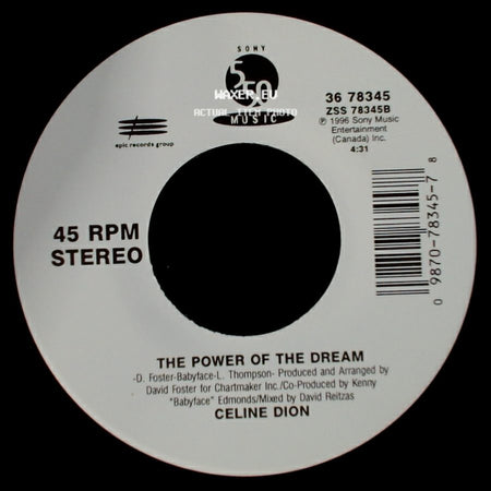 Celine Dion - It's All Coming Back To Me Now (Radio Edit 1) / The Power Of The Dream side B