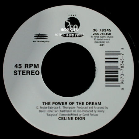 Celine Dion - It's All Coming Back To Me Now (Radio Edit 1) / The Power Of The Dream side B