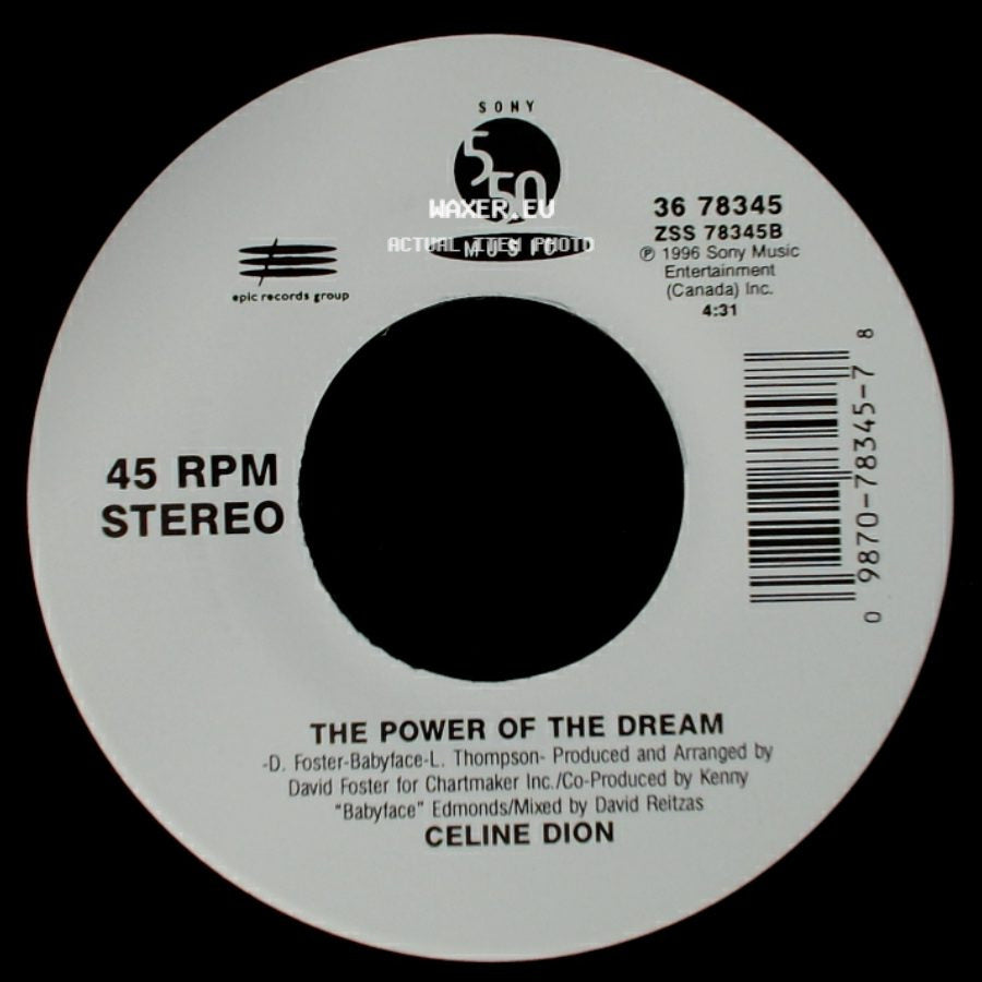 Celine Dion - The Power Of The Dream / It's All Coming Back To Me Now (Radio Edit 1) side A
