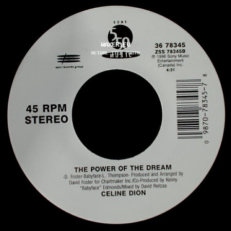 Celine Dion - It's All Coming Back To Me Now (Radio Edit 1) / The Power Of The Dream side B