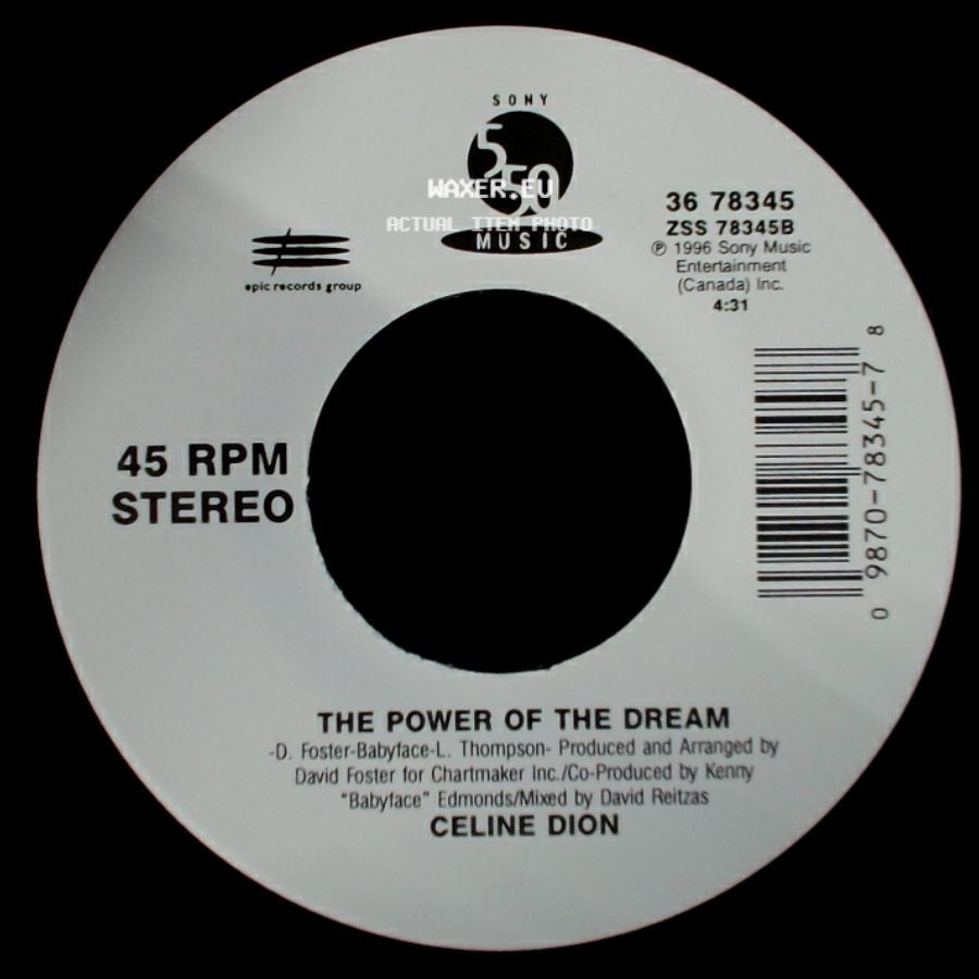 Celine Dion - It's All Coming Back To Me Now (Radio Edit 1) / The Power Of The Dream side B