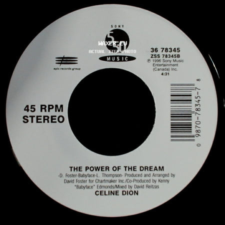 Celine Dion - It's All Coming Back To Me Now (Radio Edit 1) / The Power Of The Dream side B