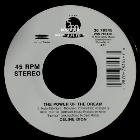 Celine Dion - It's All Coming Back To Me Now (Radio Edit 1) / The Power Of The Dream side B