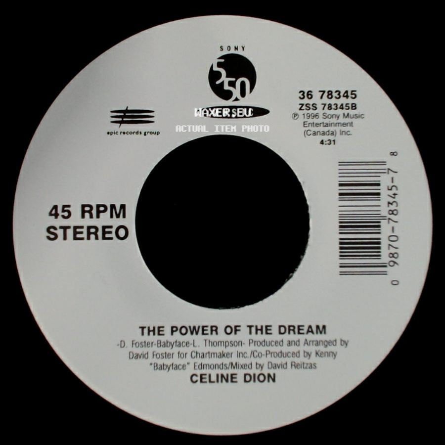 Celine Dion - The Power Of The Dream / It's All Coming Back To Me Now (Radio Edit 1) side A
