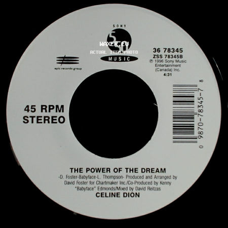 Celine Dion - The Power Of The Dream / It's All Coming Back To Me Now (Radio Edit 1) side A