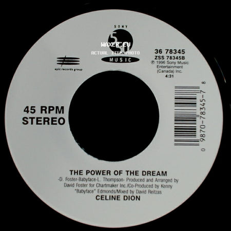 Celine Dion - The Power Of The Dream / It's All Coming Back To Me Now (Radio Edit 1) side A