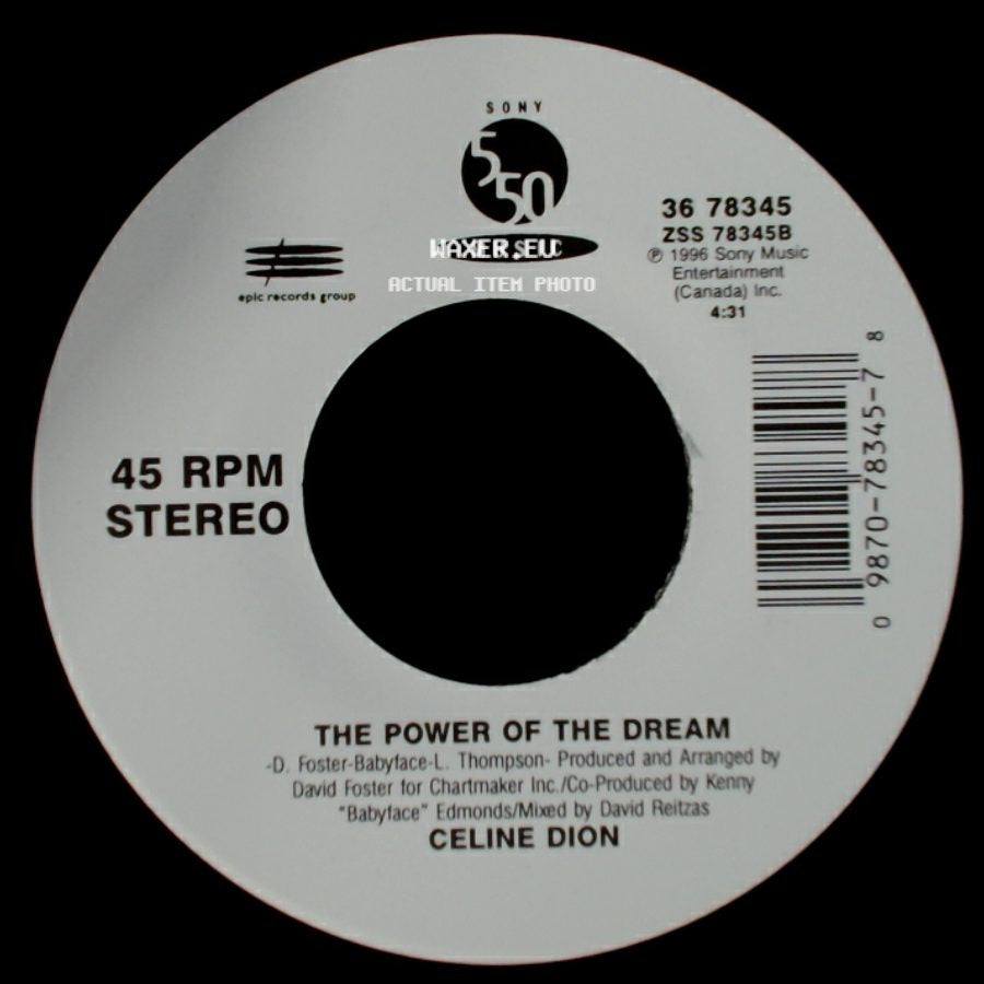 Celine Dion - It's All Coming Back To Me Now (Radio Edit 1) / The Power Of The Dream side B