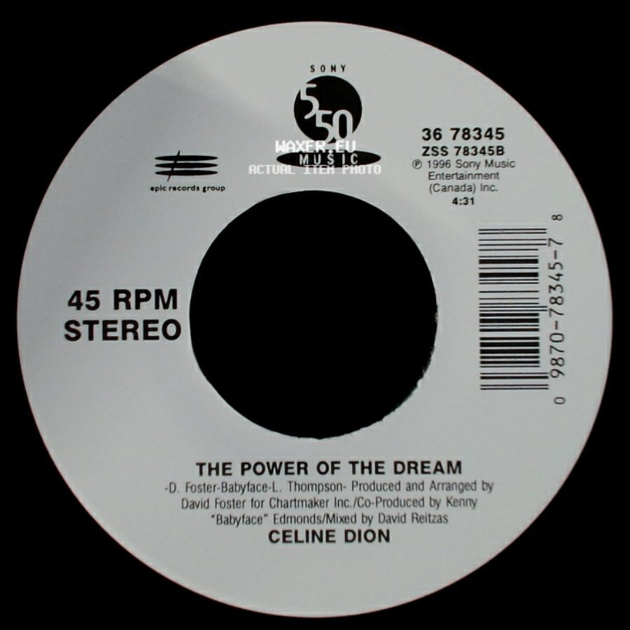 Celine Dion - It's All Coming Back To Me Now (Radio Edit 1) / The Power Of The Dream side B