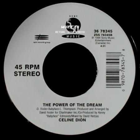 Celine Dion - The Power Of The Dream / It's All Coming Back To Me Now (Radio Edit 1) side A