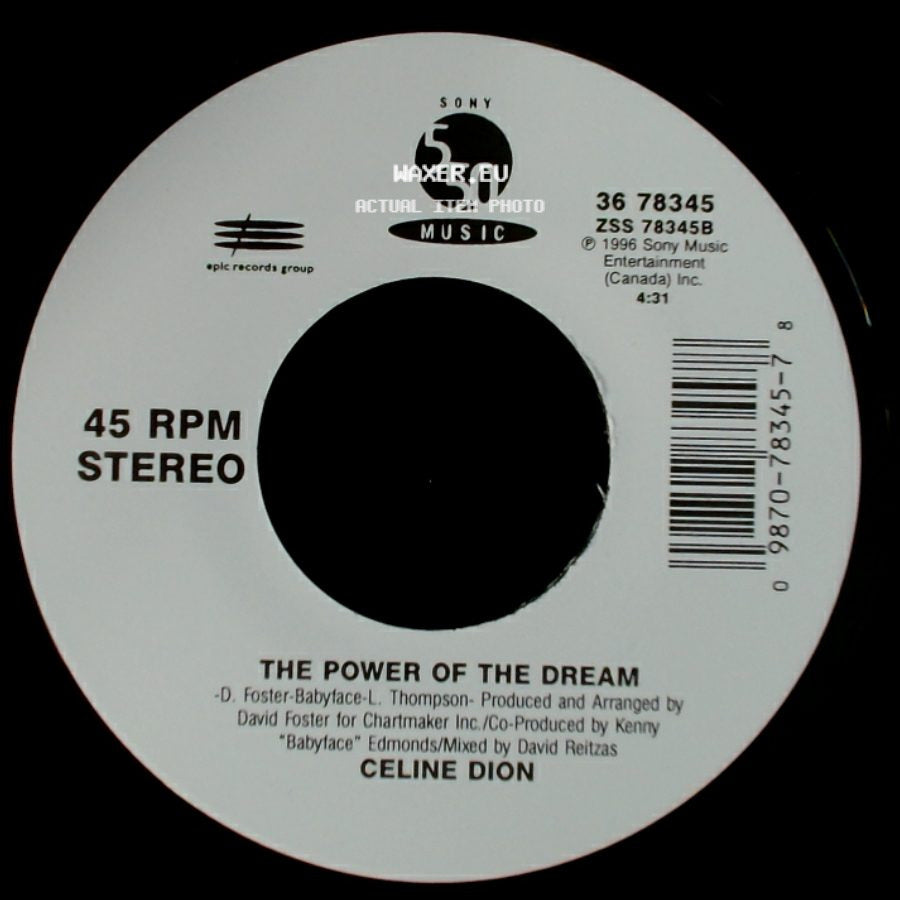 Celine Dion - The Power Of The Dream / It's All Coming Back To Me Now (Radio Edit 1) side A