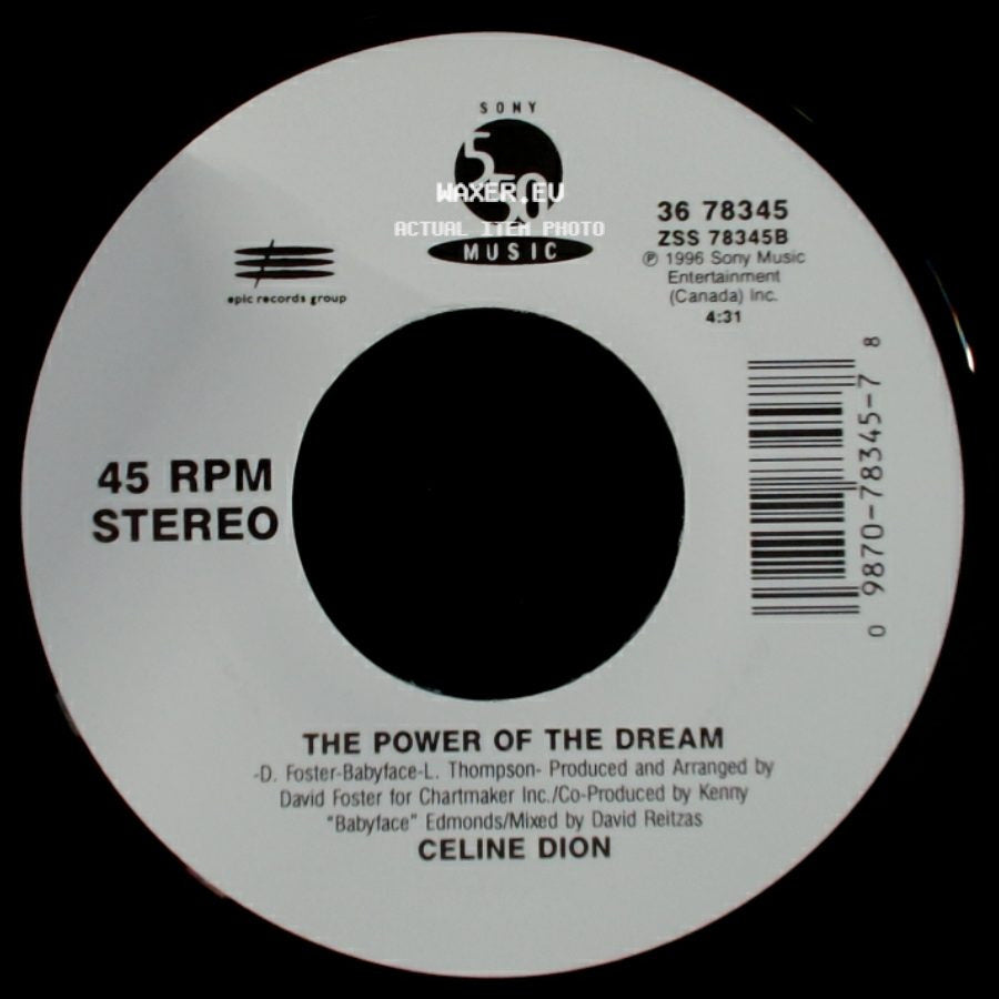Celine Dion - It's All Coming Back To Me Now (Radio Edit 1) / The Power Of The Dream side B