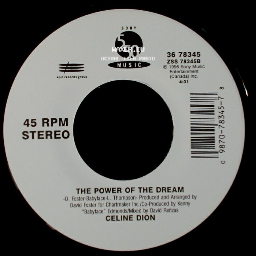 Celine Dion - It's All Coming Back To Me Now (Radio Edit 1) / The Power Of The Dream side B