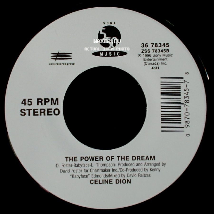 Celine Dion - It's All Coming Back To Me Now (Radio Edit 1) / The Power Of The Dream side B