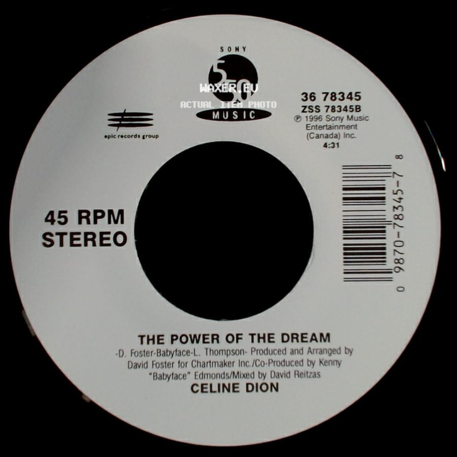Celine Dion - It's All Coming Back To Me Now (Radio Edit 1) / The Power Of The Dream side B