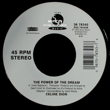 Celine Dion - The Power Of The Dream / It's All Coming Back To Me Now (Radio Edit 1) side A