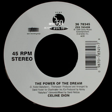 Celine Dion - The Power Of The Dream / It's All Coming Back To Me Now (Radio Edit 1) side A