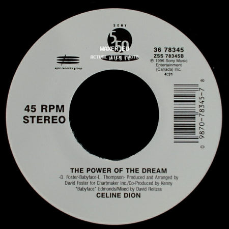 Celine Dion - The Power Of The Dream / It's All Coming Back To Me Now (Radio Edit 1) side A