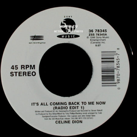 Celine Dion - The Power Of The Dream / It's All Coming Back To Me Now (Radio Edit 1) side B
