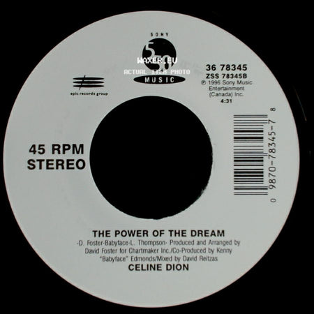 Celine Dion - The Power Of The Dream / It's All Coming Back To Me Now (Radio Edit 1) side A