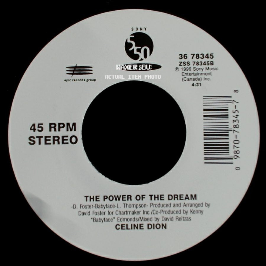 Celine Dion - The Power Of The Dream / It's All Coming Back To Me Now (Radio Edit 1) side A