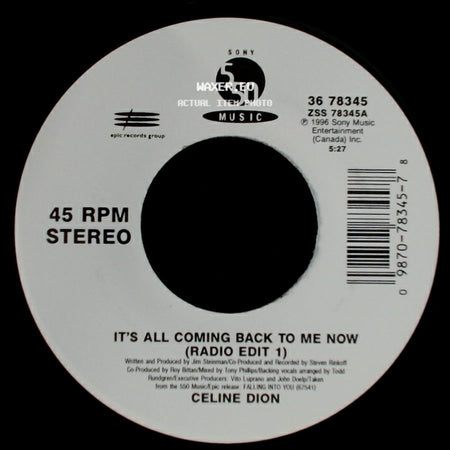 Celine Dion - It's All Coming Back To Me Now (Radio Edit 1) / The Power Of The Dream side A