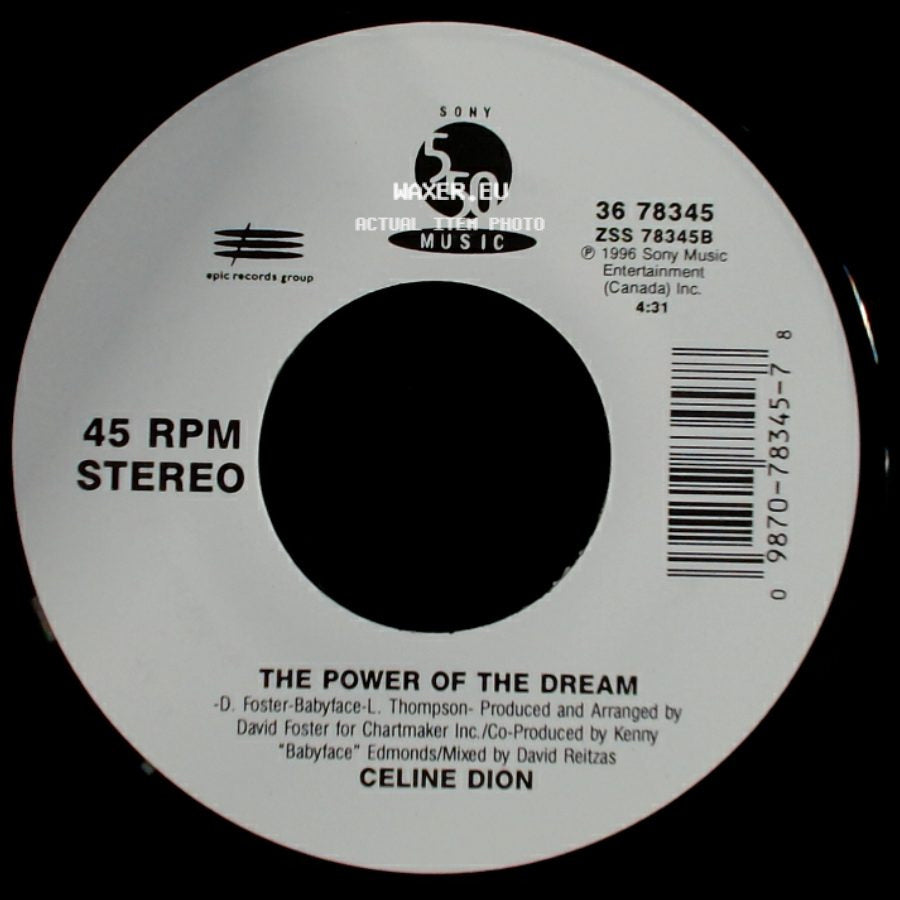 Celine Dion - It's All Coming Back To Me Now (Radio Edit 1) / The Power Of The Dream side B