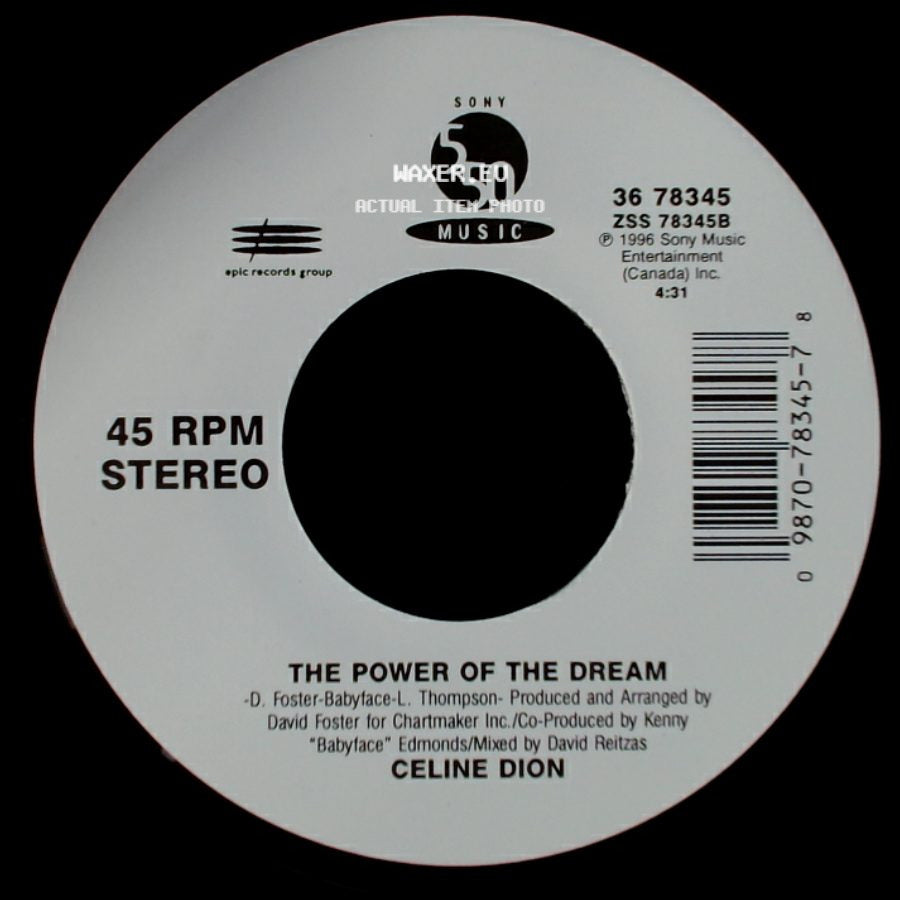Celine Dion - It's All Coming Back To Me Now (Radio Edit 1) / The Power Of The Dream side B