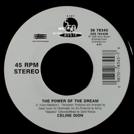 Celine Dion - It's All Coming Back To Me Now (Radio Edit 1) / The Power Of The Dream side B