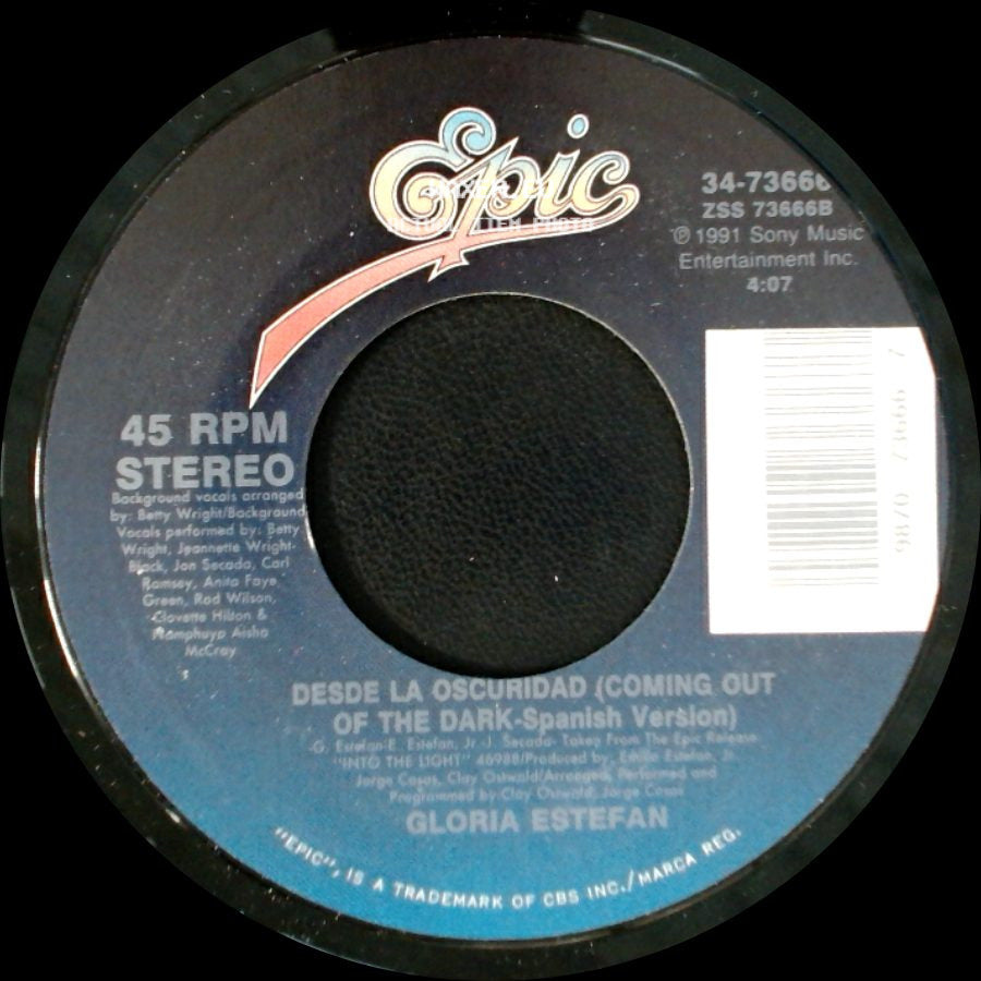 Gloria Estefan - Coming Out Of The Dark / Desde La Oscuridad (Coming Out Of The Dark - Spanish Version) side B