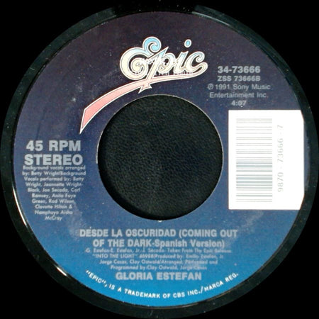 Gloria Estefan - Coming Out Of The Dark / Desde La Oscuridad (Coming Out Of The Dark - Spanish Version) side B