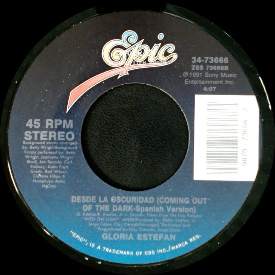 Gloria Estefan - Desde La Oscuridad (Coming Out Of The Dark - Spanish Version) / Coming Out Of The Dark side A