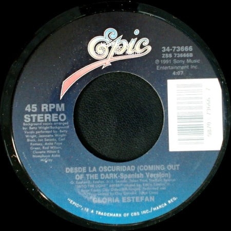 Gloria Estefan - Desde La Oscuridad (Coming Out Of The Dark - Spanish Version) / Coming Out Of The Dark side A