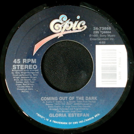Gloria Estefan - Desde La Oscuridad (Coming Out Of The Dark - Spanish Version) / Coming Out Of The Dark side B