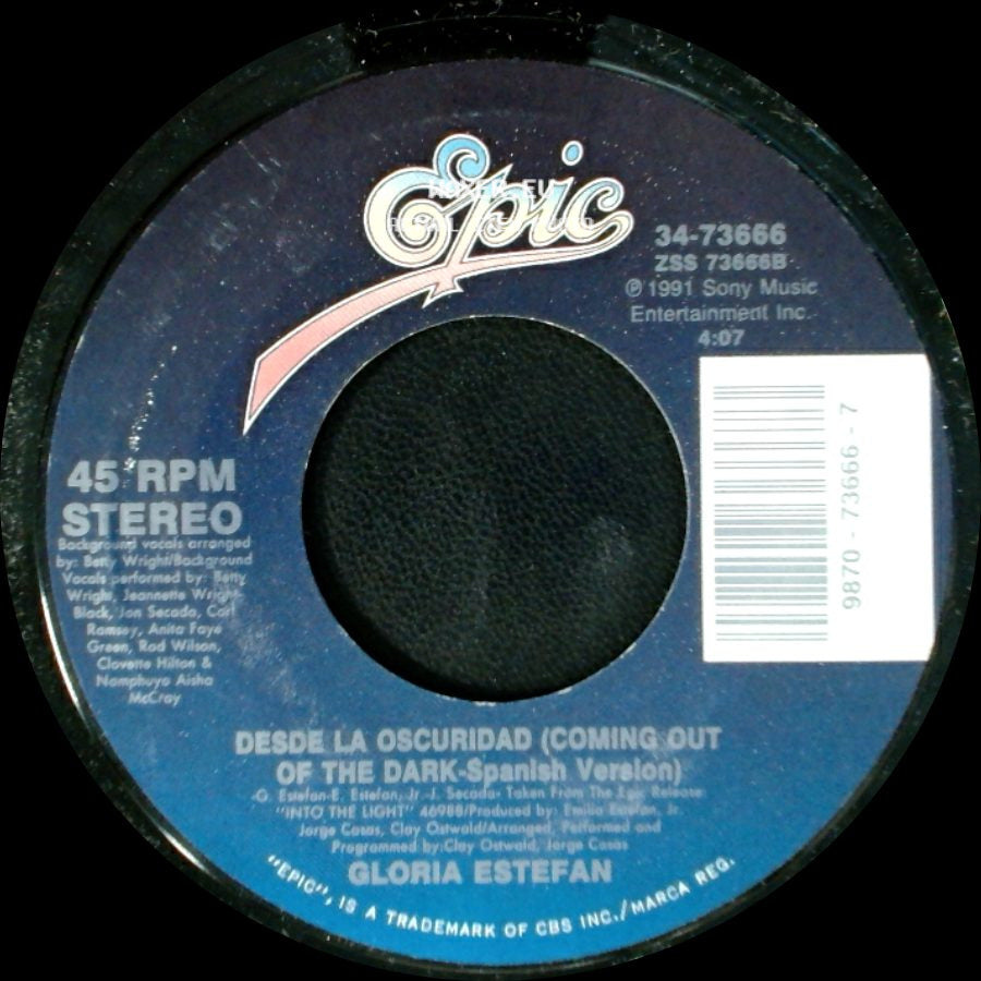 Gloria Estefan - Coming Out Of The Dark / Desde La Oscuridad (Coming Out Of The Dark - Spanish Version) side B