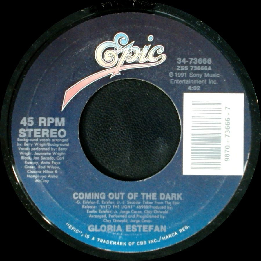 Gloria Estefan - Desde La Oscuridad (Coming Out Of The Dark-Spanish Version) / Coming Out Of The Dark side B