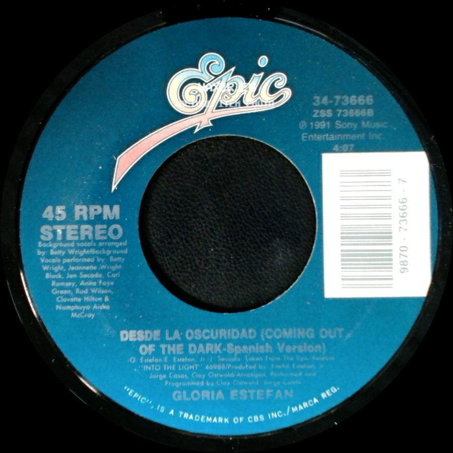 Gloria Estefan - Coming Out Of The Dark / Desde La Oscuridad (Coming Out Of The Dark - Spanish Version) side B