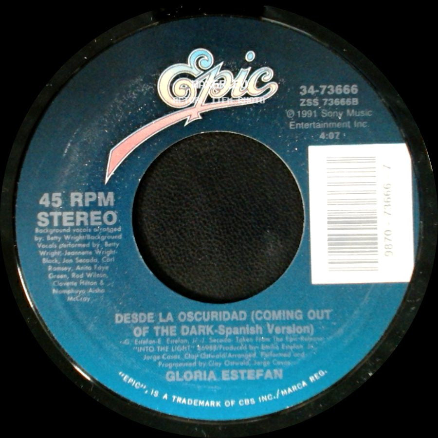 Gloria Estefan - Coming Out Of The Dark / Desde La Oscuridad (Coming Out Of The Dark - Spanish Version) side B
