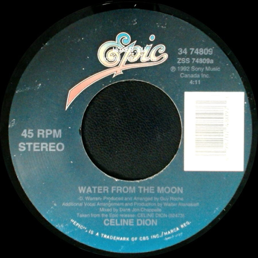 Celine Dion - Water From The Moon / Little Bit Of Love side A