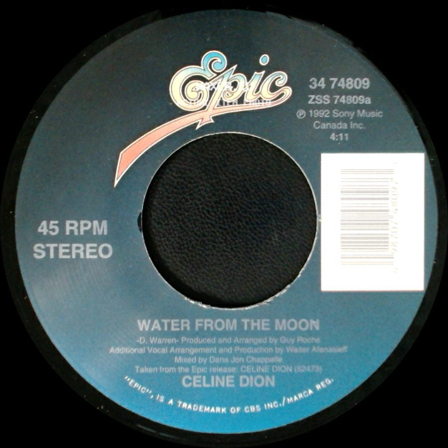 Celine Dion - Little Bit Of Love / Water From The Moon side B
