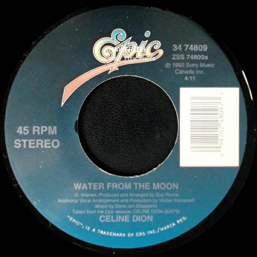 Celine Dion - Water From The Moon / Little Bit Of Love side A