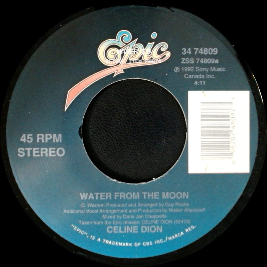 Celine Dion - Water From The Moon / Little Bit Of Love side A