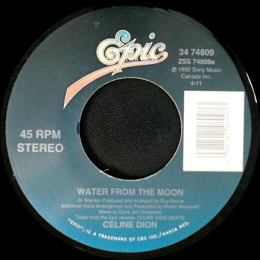 Celine Dion - Water From The Moon / Little Bit Of Love side A