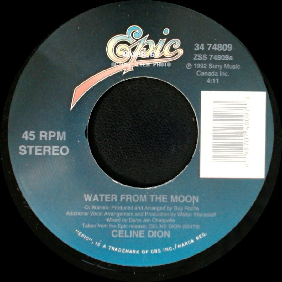 Celine Dion - Water From The Moon / Little Bit Of Love side A