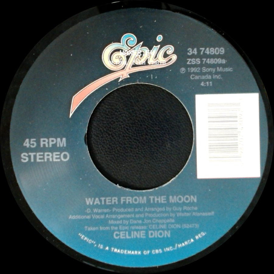 Celine Dion - Water From The Moon / Little Bit Of Love side A