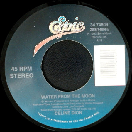 Celine Dion - Water From The Moon / Little Bit Of Love side A