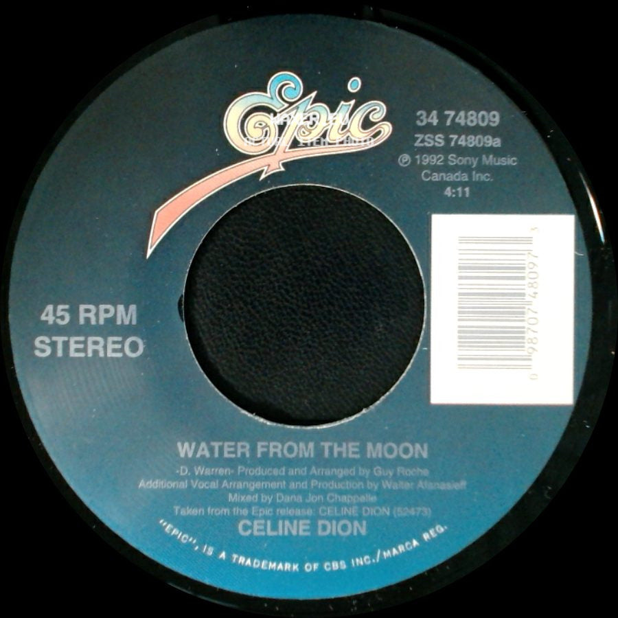 Celine Dion - Little Bit Of Love / Water From The Moon side B