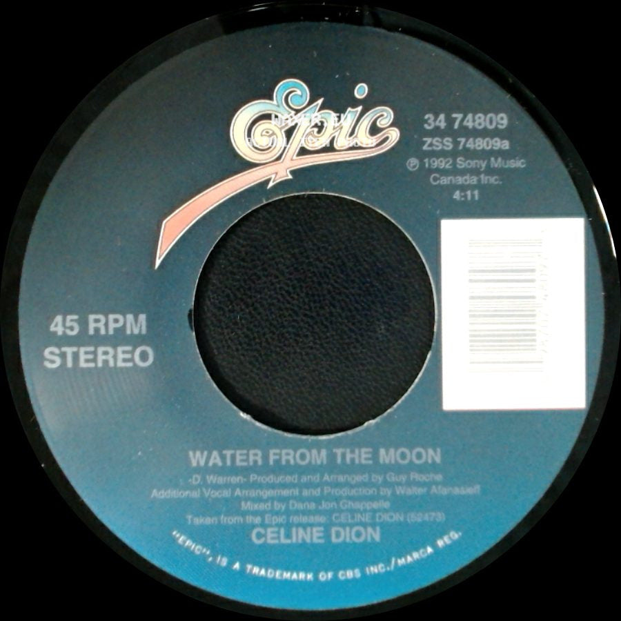 Celine Dion - Water From The Moon / Little Bit Of Love side A